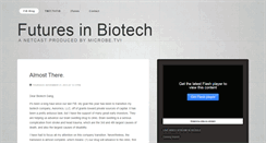 Desktop Screenshot of futuresinbiotech.com